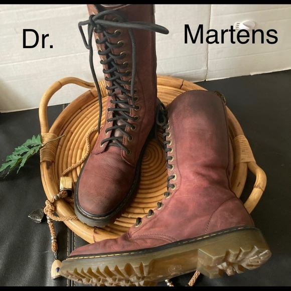 Dr. Martens Shoes - Dr. Martens Vintage Luana 14 Eyelet Tall Boots Size 10